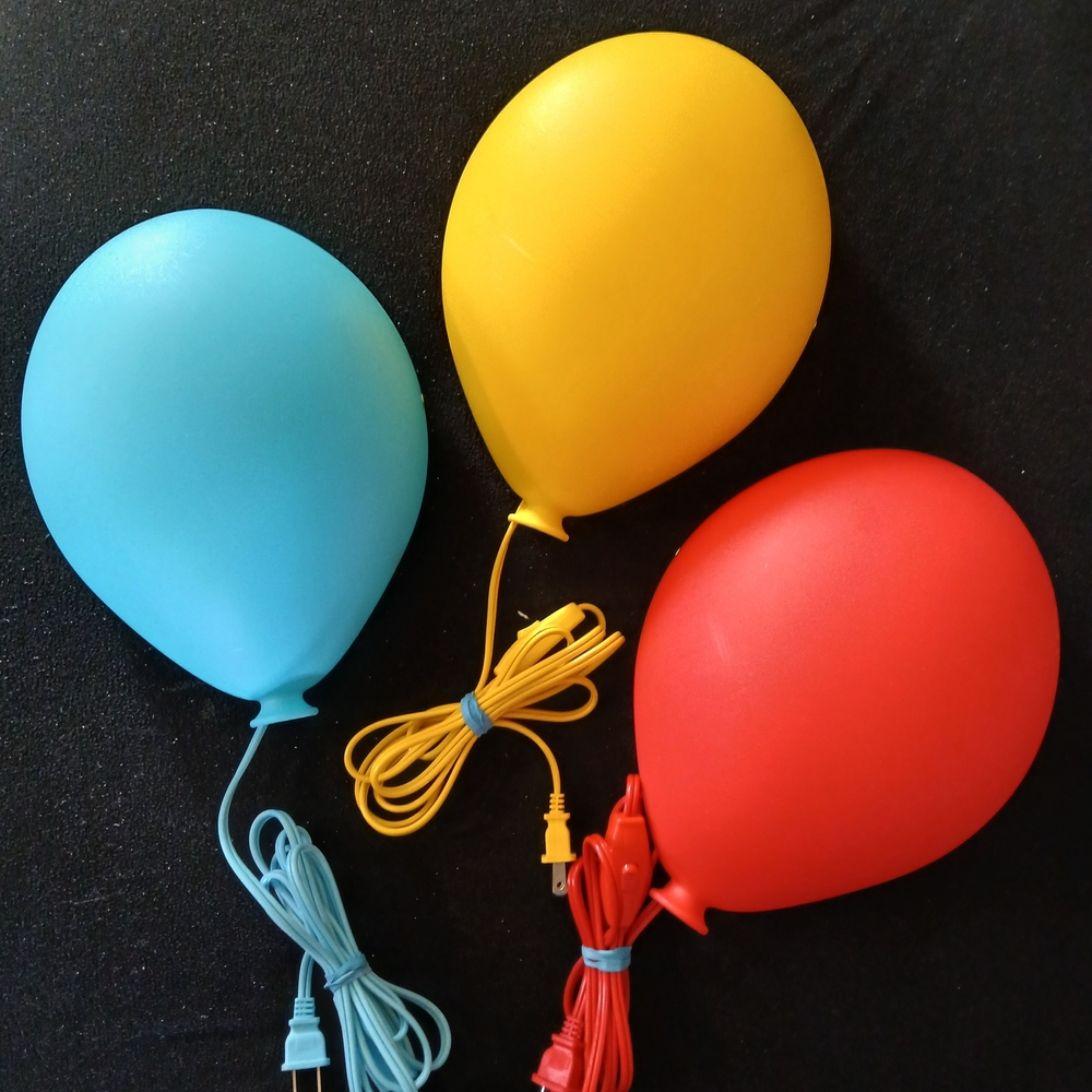 IKEA Colorful Balloon Lights - Red, Yellow, Blue